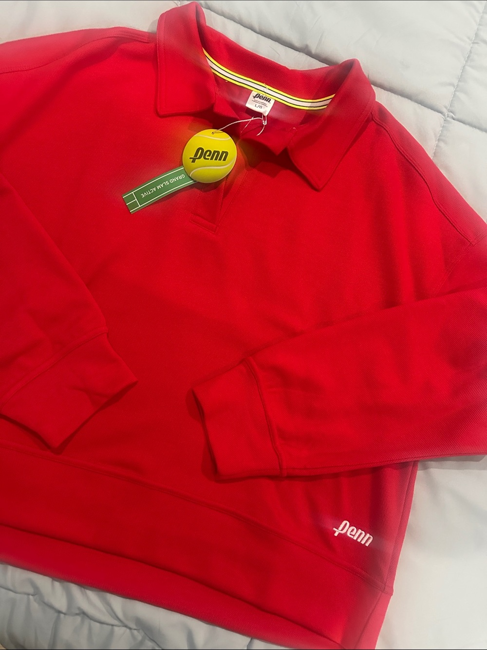 Penn Tennis 🎾 Red Collared Pullover Polo